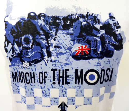 'March of the Mods' Stomp Mens Retro Scooter Tee