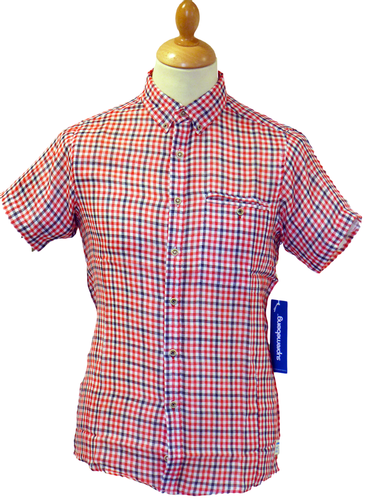 Demode Cheesecloth Check shirt | SUPREMEBEING Retro Mod S/S Shirts