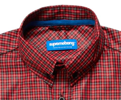SUPREME BEING 'Tapped' Retro Mod Mens Check Shirt