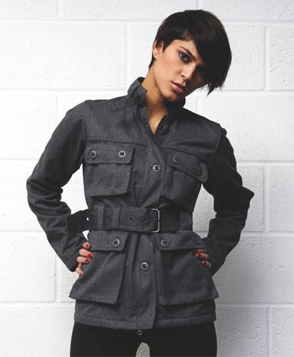 SUPREME BEING Womens 'Rider' Retro Military Jacket