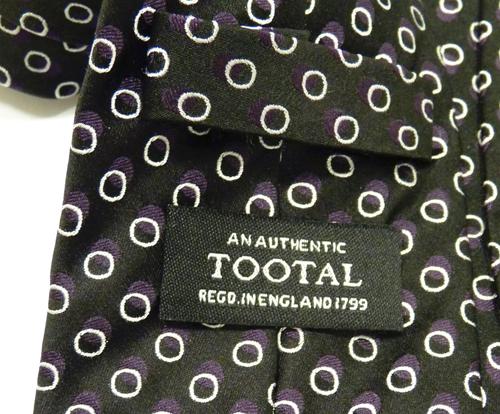 'TOOTAL TIE' Retro Mod Mens Optical Circles Tie B