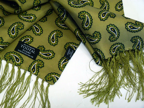 TOOTAL SCARF - Lime Paisley
