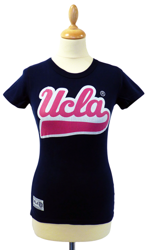 'Jenson' - Womens Retro T-Shirt by UCLA (Peacoat)
