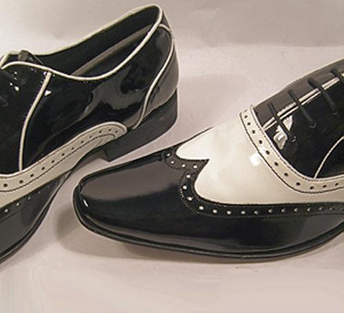 PAOLO VANDINI Aijaz | Retro Sixties Mod Patent Leather Spatz Shoes