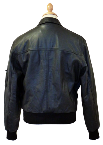 ALPHA INDUSTRIES Retro Indie Leather Bomber Jacket