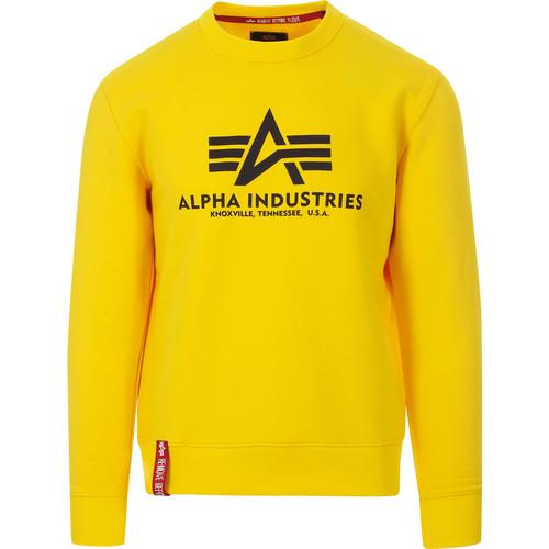 ALPHA INDUSTRIES Retro 90s logo Sweatshirt Empire Yellow