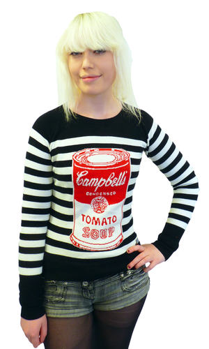 Park ANDY WARHOL Campbell's Soup 60s Mod Jumper