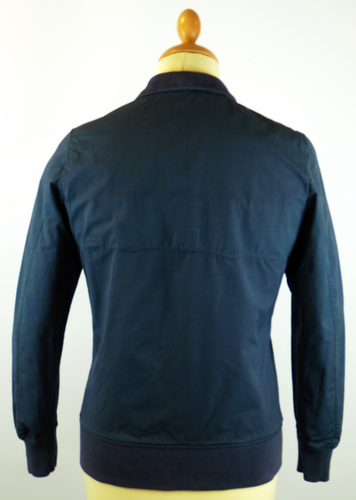 BARACUTA G9 Garment Dyed Harrington Jacket (Navy)