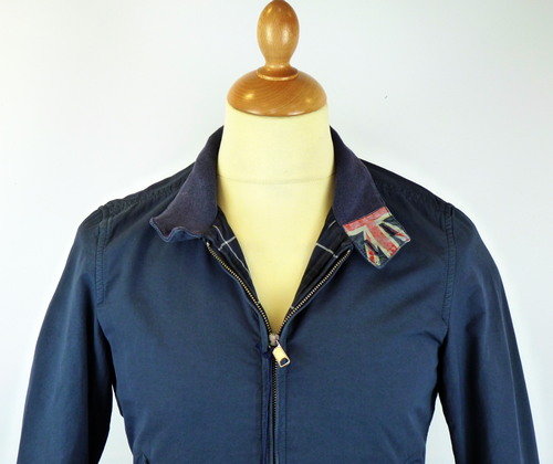 Baracuta G9 Garment Dyed Harrington Jacket in Navy | Mod Jackets