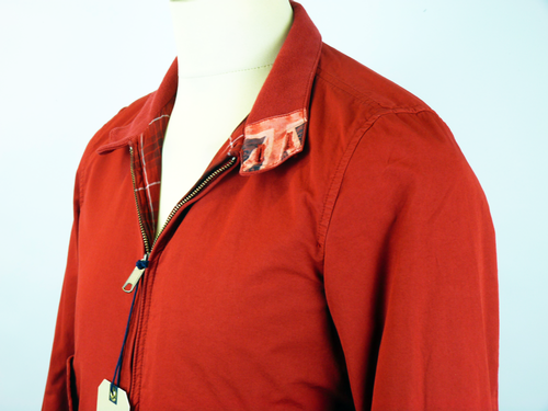 BARACUTA G9 Garment Dyed Harrington Jacket (Red)