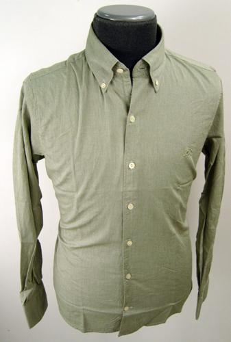 'Baracuta G9 Button Down Oxford Shirt' - (Green)