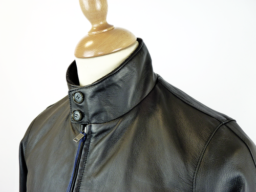 BARACUTA G4 ORIGINAL Retro Leather Harrington (Bl)
