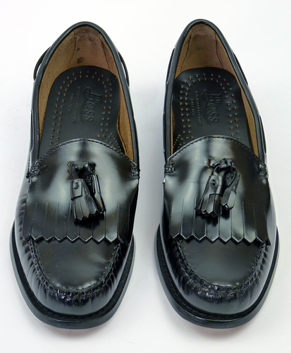 Layton BASS WEEJUNS Mod Black Tassel Loafer Shoes