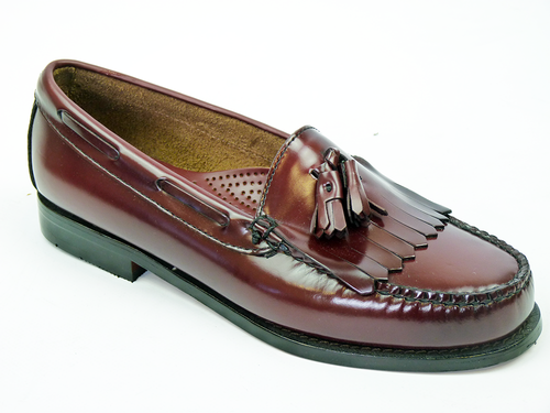 Layton BASS WEEJUNS Burgundy Tassel Loafer Shoes