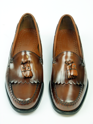 Layton BASS WEEJUNS Mod Tan Tassel Loafer Shoes