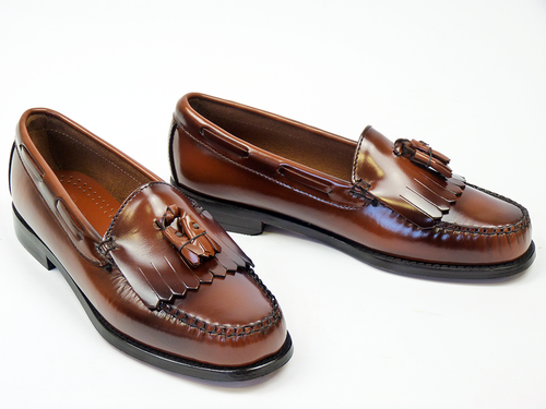 Layton BASS WEEJUNS Mod Tan Tassel Loafer Shoes