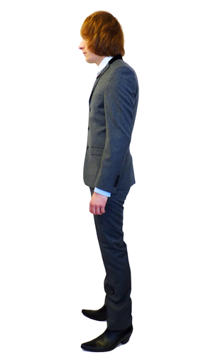 BEN SHERMAN 60s Mod Velvet Collar 3 Button Suit