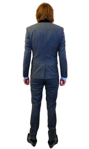 BEN SHERMAN 60s Mod Velvet Collar 3 Button Suit