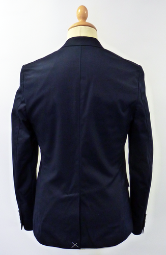 BEN SHERMAN Retro Mod Twill 2 Button Blazer Jacket