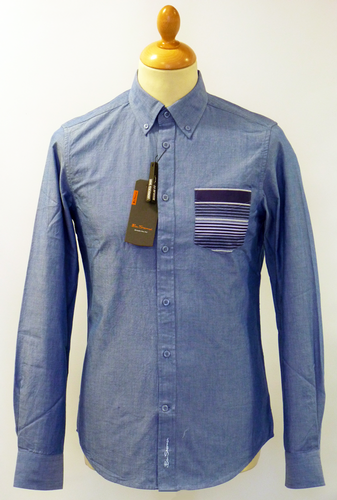 Printed Pocket BEN SHERMAN Retro Mod Oxford Shirt