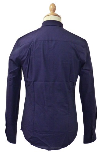 BEN SHERMAN Retro Mod Concealed Placket Smart Dress Shirt