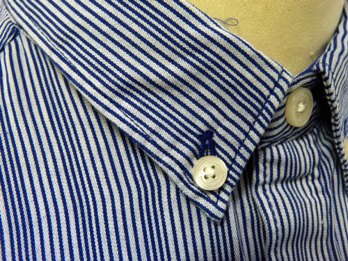 Ink Stripe BEN SHERMAN Retro Mod Button Down Shirt