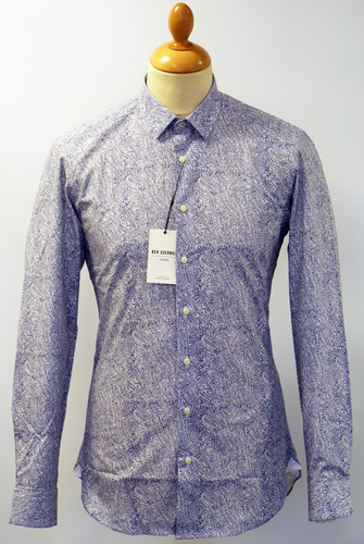 BEN SHERMAN Tailoring Mod Floral Op Art Shirt (P)