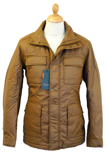 BEN SHERMAN Waxed 4 Pocket Jacket | Retro Indie Mod Military Coat