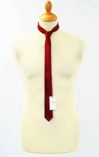 BEN SHERMAN Tailoring 60s Mod Red Skinny Tie
