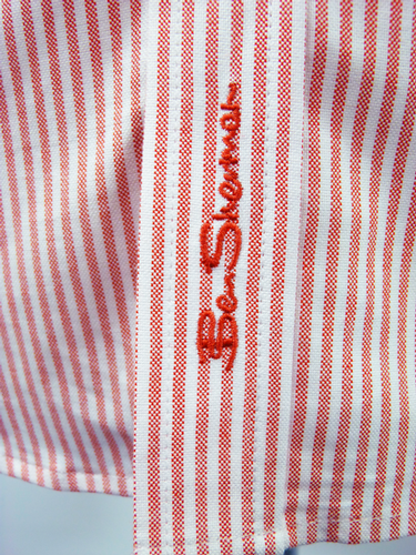 Contrast Placket BEN SHERMAN Mod Stripe Shirt (TP)
