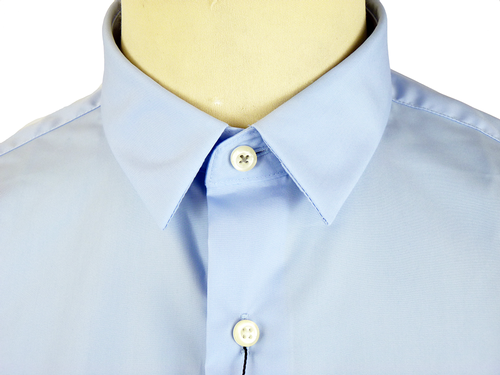 BEN SHERMAN Tailoring Mod Small Point Collar Shirt Blue Camden
