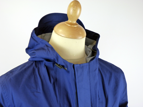 BEN SHERMAN Waterproof Cagoule Retro Mod Parka Jacket Blue