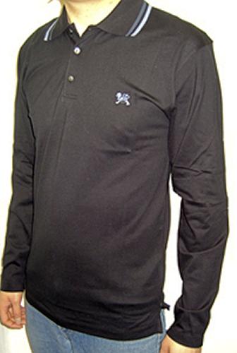'Baracuta G9 Polo Shirt' - Long Sleeve (Black)
