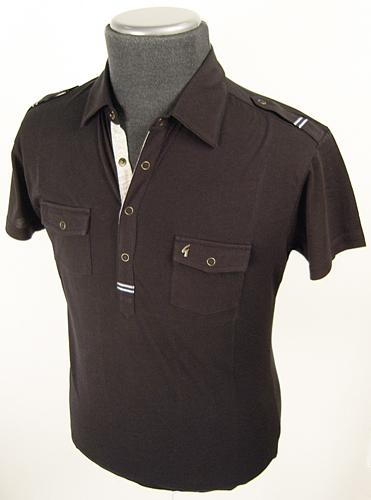 Gabicci Vintage Slim Fit Epaulet Polo Shirt (B) 