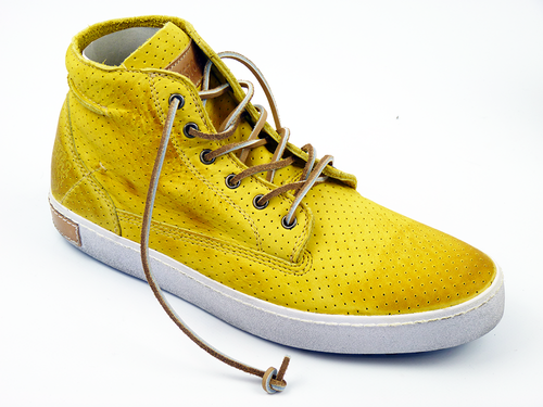 BLACKSTONE FM23 Retro Indie Perforated Nubuck Boots Yellow