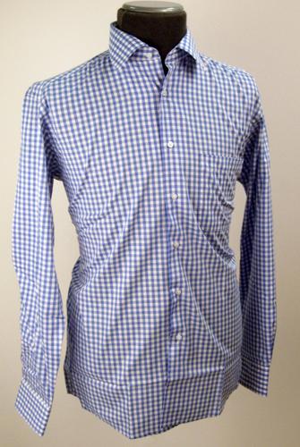 'Delfinne' - Double Two Gingham 60s Mod Shirt (B)