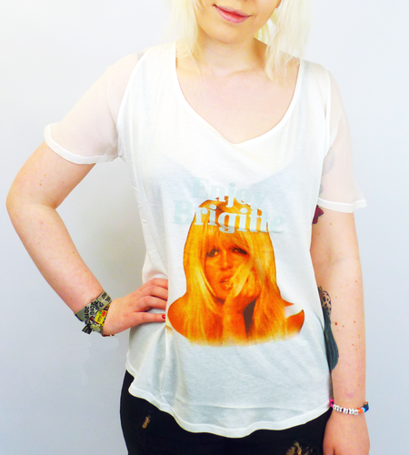 Lili BRIGITTE BARDOT Retro Indie Photo T-shirt