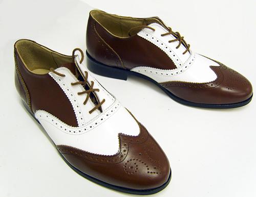 'Bugsy Brogues' - Sixties Mod brown Retro Brogues