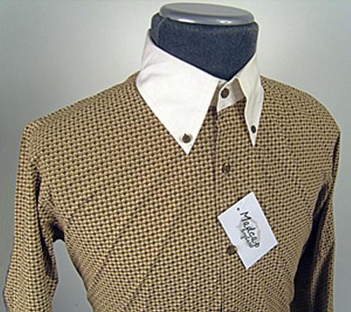 'Aston' - Retro Sixties/Seventies Shirt (Brown)