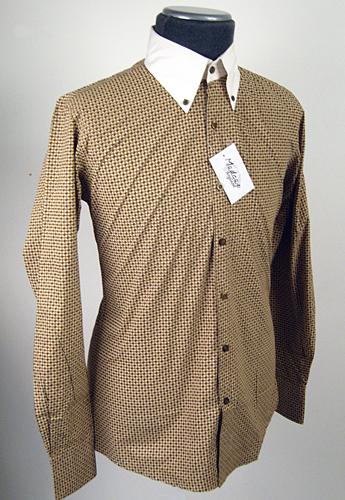 'Aston' - Retro Sixties/Seventies Shirt (Brown)