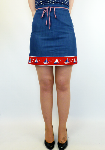 South Pacific DAINTY JUNE Retro Denim Pencil Skirt