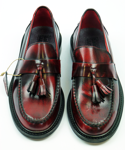 DELICIOUS JUNCTION Ace Punch Retro Mod Tassel Loafers Bordo