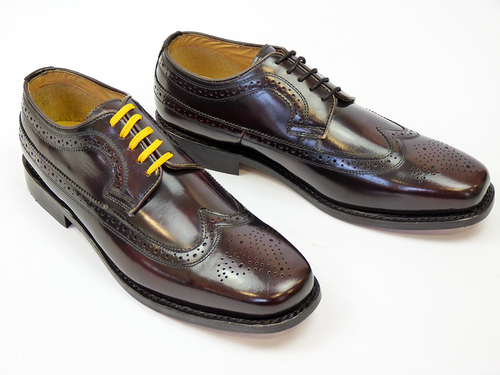 Delicious Junction Upsetter Brogue Lace Up Chestnut brown leather BNWT Goodyear 