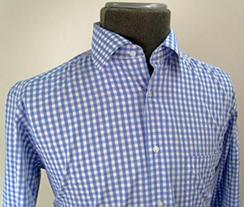 'Delfinne' - Double Two Gingham 60s Mod Shirt (B)