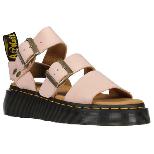 Dr Martens Women's Gryphon Quad Nubuck Platform Sandals in Powder Pink 41127650