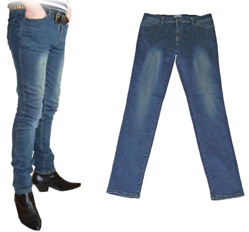 'Draytone Denim Drainpipes' Retro Skinny Jeans