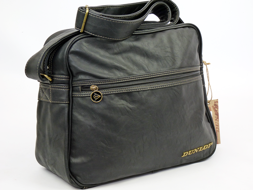 Leather Look DUNLOP Retro Mod Zip Top Shoulder Bag
