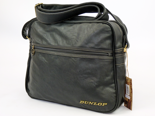 Leather Look DUNLOP Retro Mod Zip Top Shoulder Bag
