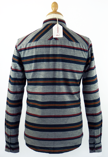 Blacton FARAH 1920 60s Mod Horizontal Stripe Shirt