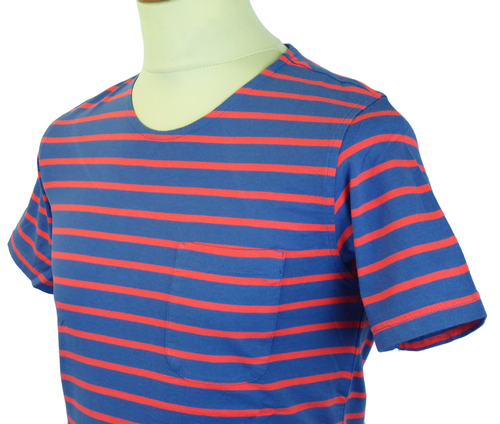 Nautical Stripe TukTuk Retro Indie Mod T-Shirt (N)